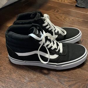 Vans Black and White High-Top Sneakers